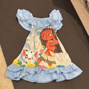 Disney Blue Dress with Moana Print